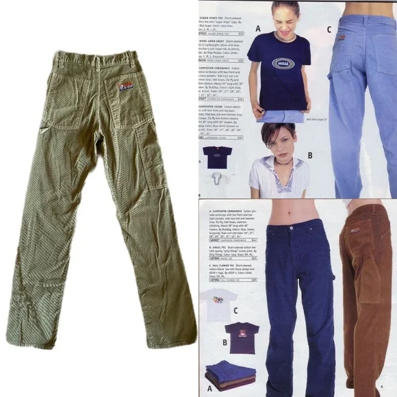 パンツ 90s Blue Green Corduroy Buggy Pants X-tra Baggy Cord Women Homeboy Corduroy Pant in petrol for